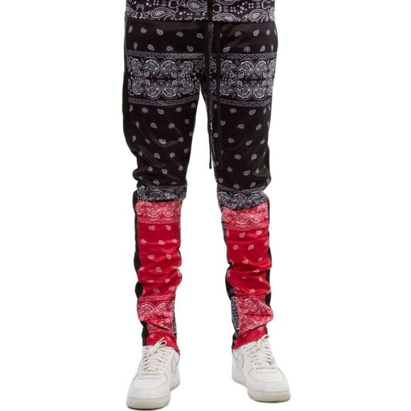 FBRK 2Tone Paisley Track Pants- NWT‎ - Picture 1 of 5
